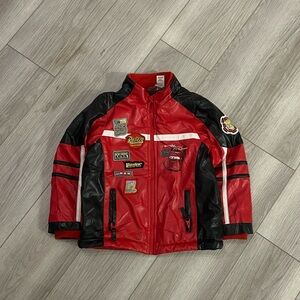 Kids Lightning Mcqueen Leather Jacket